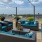 a group of lounge chairs on a rooftop