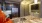 a kitchen with black cabinets